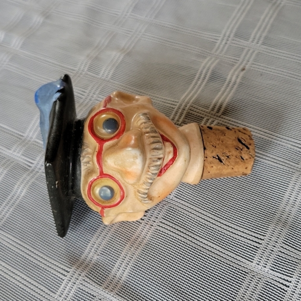 Vintage Professor Bottle Stopper Pourer